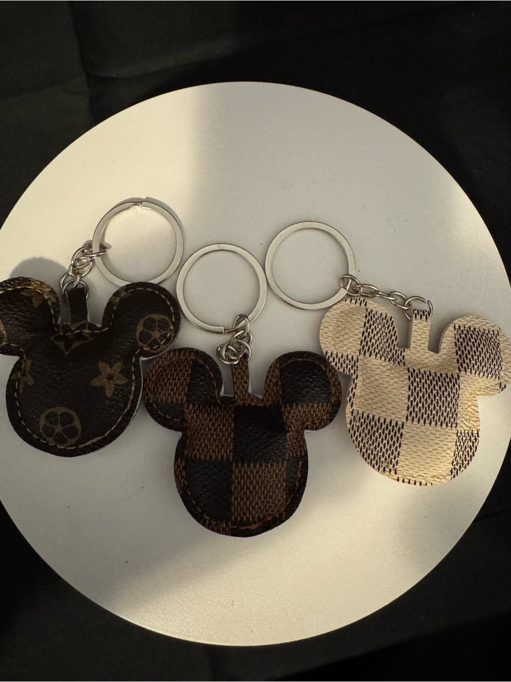 Fashion PU Leather Mouse Shape Keychain